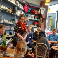 Christina from Celtic Language Academy at the MADE tea party