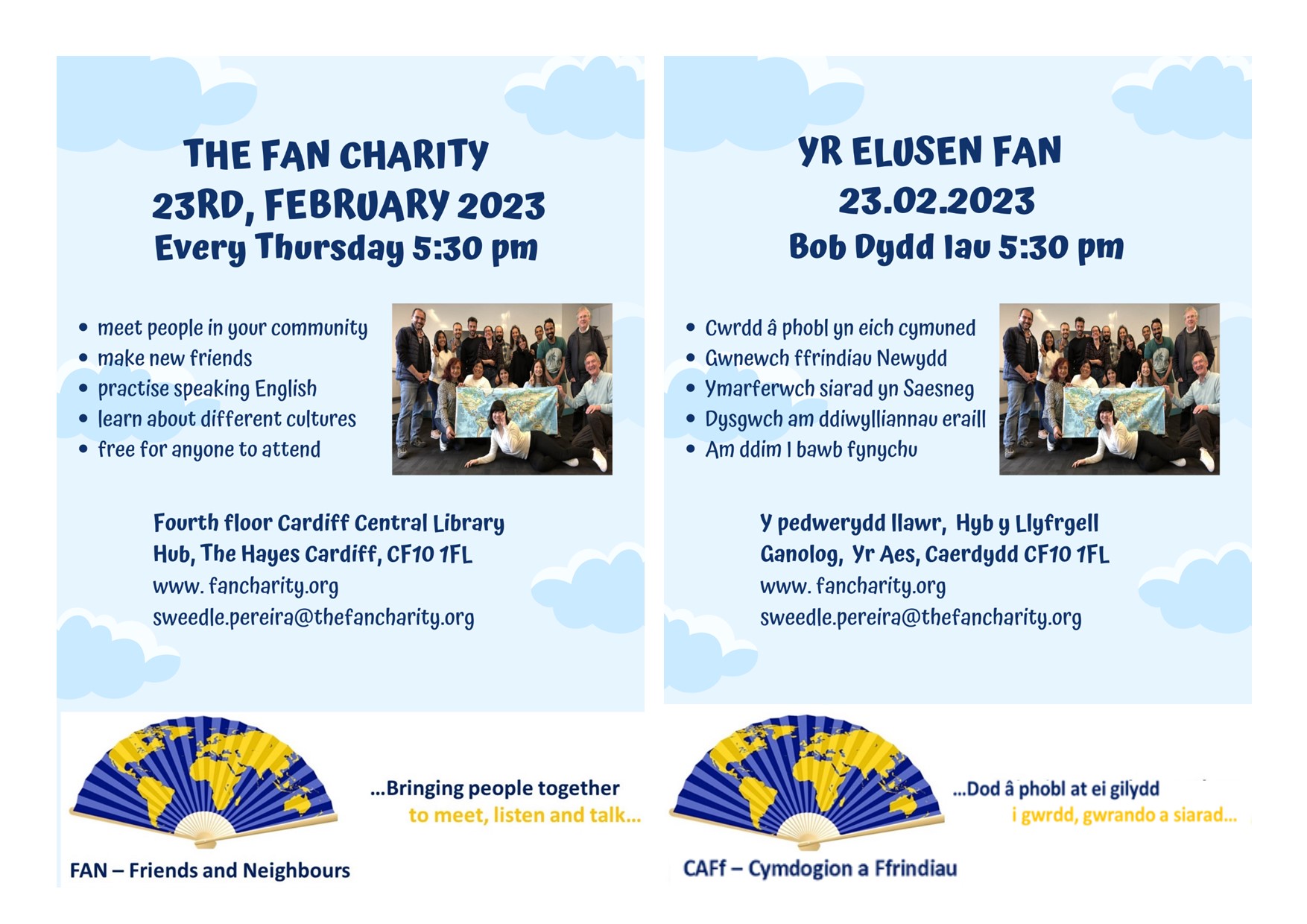 Thursday 5.30pm central library hub bilingual FAN Flyer