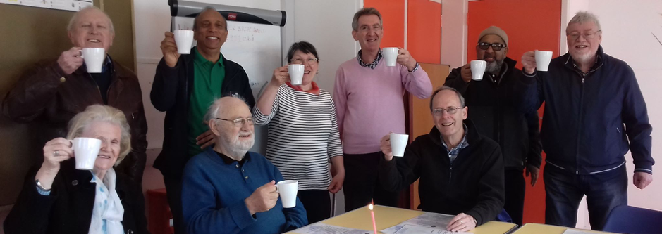 A group of FAN friends enjoying a cuppa